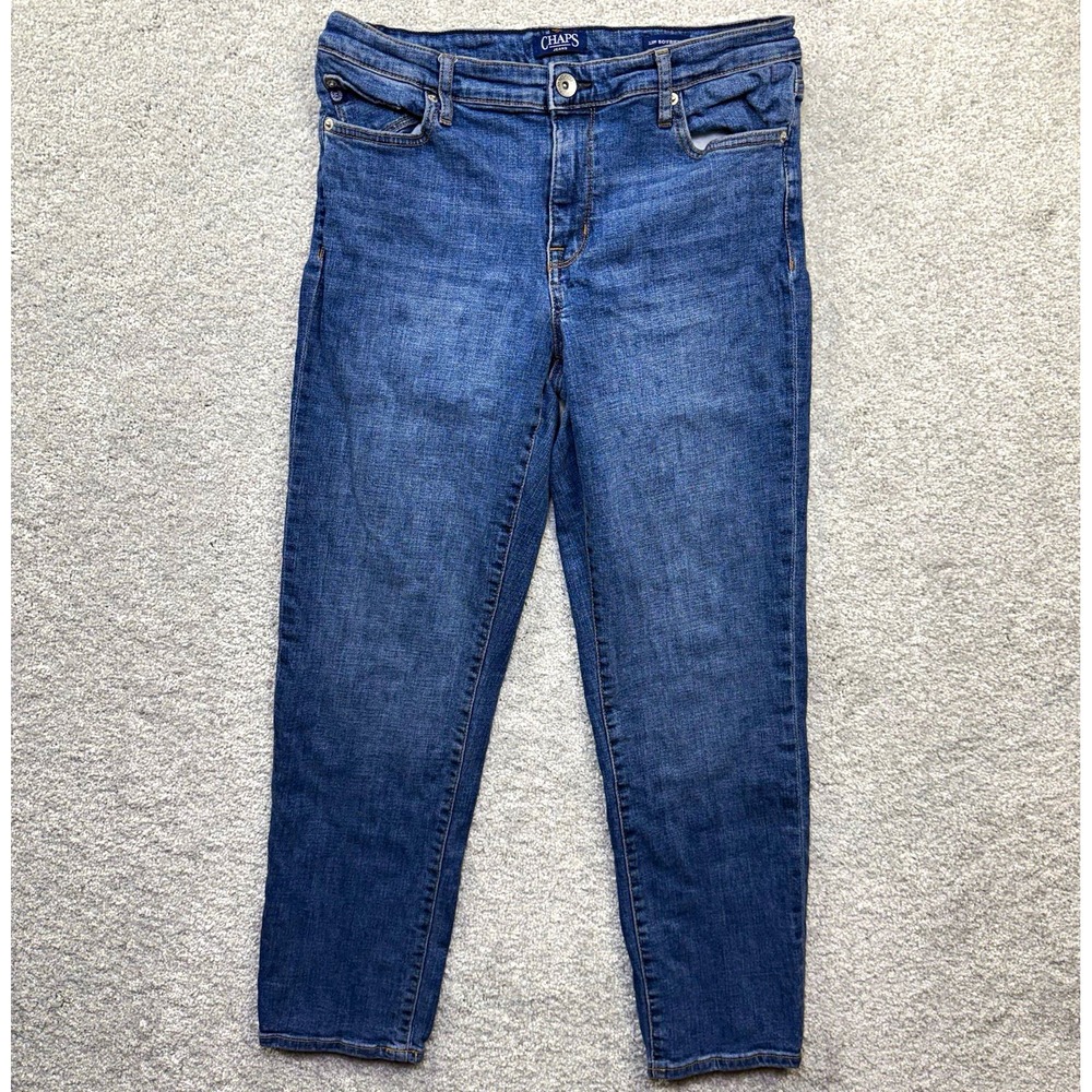 Chaps Jeans Womens 6/28 Blue Slim Boyfriend Stretch Denim Medium Wash